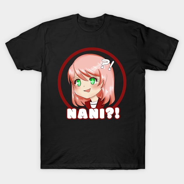 Anime Girl Saying Nani T-Shirt by Alex21